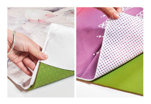 Slim Yoga Mat Non-slip Female Sweat-absorbent Beginner Folding Portable Bedding Yoga Blanket Towel Yoga Shop Towel Machine washable