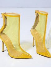 Load image into Gallery viewer, New Sharp Transparent Stiletto Sexy Fashion Bare Ankle Boots