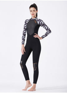 Diving suit one-piece diving suit female snorkeling surfing jellyfish suit thickened warm winter swimsuit