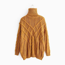 Load image into Gallery viewer, Casual Loose Turtleneck Solid Color Pullover Sweater Jumper