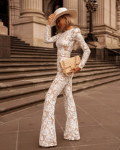 Load image into Gallery viewer, Socialite Compound Lace Slim Jumpsuit