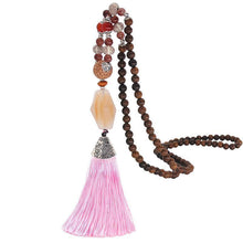 Load image into Gallery viewer, Literary Tassel Necklace Original Beaded Sweater Chain Hemp Cotton Accessories Ethnic Nepal Pendant