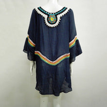 Load image into Gallery viewer, Three Colors Large size fashion loose women Bohemia style cotton in the long section of the shirt