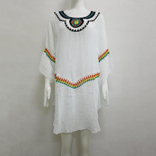 Load image into Gallery viewer, Three Colors Large size fashion loose women Bohemia style cotton in the long section of the shirt