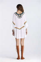 Load image into Gallery viewer, Three Colors Large size fashion loose women Bohemia style cotton in the long section of the shirt