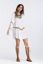Load image into Gallery viewer, Three Colors Large size fashion loose women Bohemia style cotton in the long section of the shirt