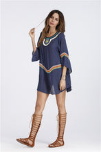 Load image into Gallery viewer, Three Colors Large size fashion loose women Bohemia style cotton in the long section of the shirt