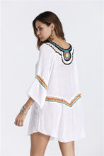Load image into Gallery viewer, Three Colors Large size fashion loose women Bohemia style cotton in the long section of the shirt