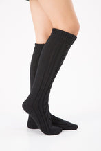 Load image into Gallery viewer, Wool legs leg warp knit Christmas boots over the knee diagonal 8 pattern twist floor socks