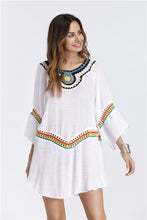 Load image into Gallery viewer, Three Colors Large size fashion loose women Bohemia style cotton in the long section of the shirt