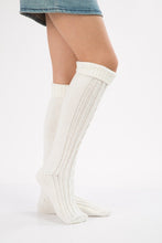 Load image into Gallery viewer, Wool legs leg warp knit Christmas boots over the knee diagonal 8 pattern twist floor socks