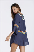 Load image into Gallery viewer, Three Colors Large size fashion loose women Bohemia style cotton in the long section of the shirt