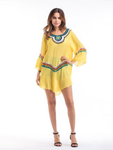 Load image into Gallery viewer, Three Colors Large size fashion loose women Bohemia style cotton in the long section of the shirt