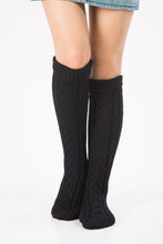 Load image into Gallery viewer, Wool legs leg warp knit Christmas boots over the knee diagonal 8 pattern twist floor socks