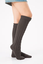 Load image into Gallery viewer, Wool legs leg warp knit Christmas boots over the knee diagonal 8 pattern twist floor socks