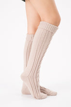 Load image into Gallery viewer, Wool legs leg warp knit Christmas boots over the knee diagonal 8 pattern twist floor socks