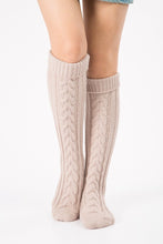 Load image into Gallery viewer, Wool legs leg warp knit Christmas boots over the knee diagonal 8 pattern twist floor socks