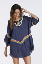 Load image into Gallery viewer, Three Colors Large size fashion loose women Bohemia style cotton in the long section of the shirt