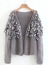 Load image into Gallery viewer, Autumn Winter Tassel Long Sleeve Knit Cardigan Tops