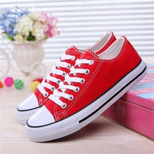 Load image into Gallery viewer, Big Size Canvas Candy Color Lace Up Casual Shoes