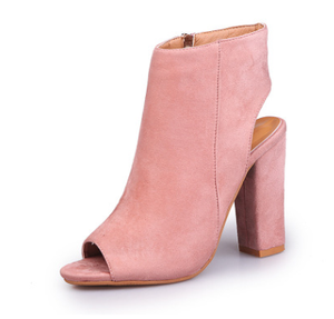 Solid Color Thick Heel Women Shoes