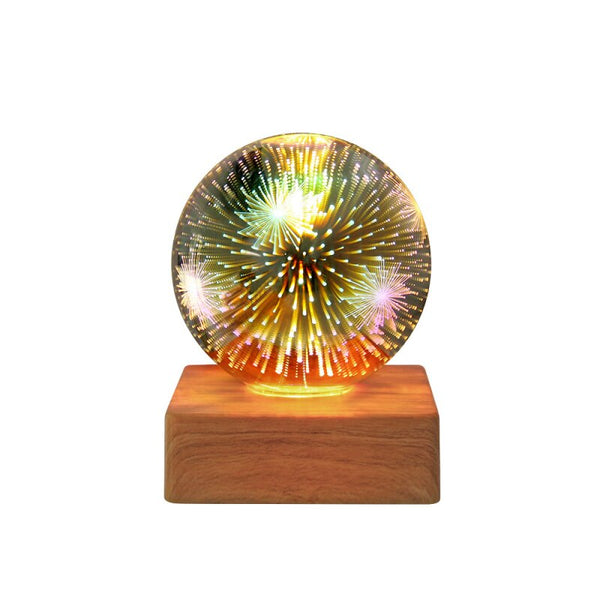 Colorful Night Light 5V USB Table Lamp 4V Bedside Atmosphere Lantern 3D Firework-lamps 3 Mode Meteor Bulb Bedroom Decoration
