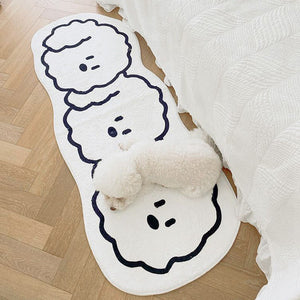 Creative Cat Rug Nordic Cartoon Carpet for Bedroom Non-slip Bedside Area Rug Cute Soft Floor Mat for Living Room Table Mat Decor
