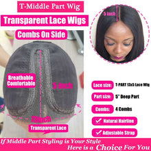 Load image into Gallery viewer, Deep Wave Frontal Wig Transparent Lace Wigs Wet And Wavy Deep Curly Lace Front Human Hair Wigs T Part Brazilian Deep Wave Wig