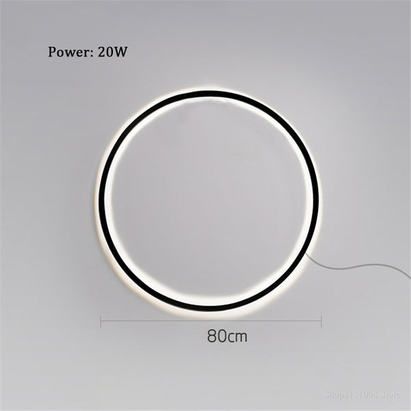 Designer ring led wall light Minimalist wall lamp living room decoration atmosphere lights Nordic room decor Lighting with plug