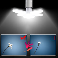 Load image into Gallery viewer, E27 LED Bulb Fan Blade Timing Lamp AC85-265V 28W Foldable Led Light Bulb Lampada For Home Ceiling Light With Remote Controller