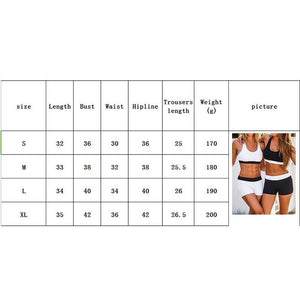 Elastic Sports Leisure Bra Shorts Set  Women Black White Yoga Gym Fitness Female Crop Top Exercise Sportswear Sexy Jogging Suit