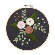 Load image into Gallery viewer, DIY Embroidery Starter Kit With European Pattern and Instructions Cross Stitch Set Flowers Plant Stamped Embroidery Kits With Hoops