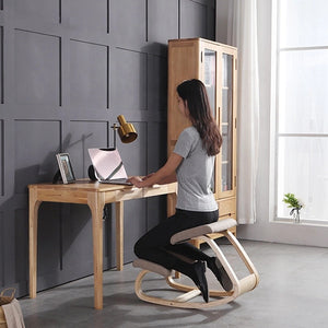 Ergonomic Kneeling Posture Computer Chair Original Home Office Furniture Computer Chair Ergonomic Rocking Wooden Kneeling Chair