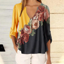 Load image into Gallery viewer, Fashion Flowers Ladies Graphic Plants Floral Print T -shirts