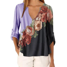Load image into Gallery viewer, Fashion Flowers Ladies Graphic Plants Floral Print T -shirts