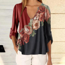 Load image into Gallery viewer, Fashion Flowers Ladies Graphic Plants Floral Print T -shirts