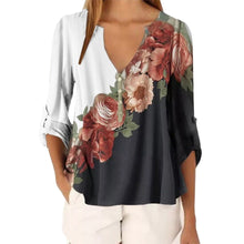 Load image into Gallery viewer, Fashion Flowers Ladies Graphic Plants Floral Print T -shirts