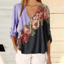 Load image into Gallery viewer, Fashion Flowers Ladies Graphic Plants Floral Print T -shirts