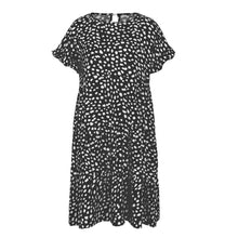 Load image into Gallery viewer, Women Loose O-neck Short Sleeve Dots Print Mini Dresses