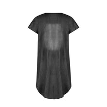 Load image into Gallery viewer, Women Short Sleeve V Neck Denim Jean Dress