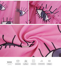 Load image into Gallery viewer, Wrinkle-free Pink Eyes Chiffon Dresses Sexy Short Sleeve 2021 Summer Beach Dress Women Beach Wear Swim Suit Cover Up D1