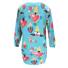 Load image into Gallery viewer, New Womens Casual Print V-Neck Short Sleeve Mini Dress