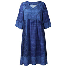 Load image into Gallery viewer, Women Summer Dress Boho Style Floral Print Chiffon Beach Mini Dress