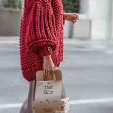Load image into Gallery viewer, Women&#39;s Fashion Cardigans Thick Hand Knitted V-neck Open Stitch Sweaters Loose Oversized Sweater Winter Chic Boho Outerwear
