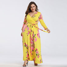 Load image into Gallery viewer, Summer Floral V Neck Clothes for Pregnant Women Printing  Long Sleeve Dress