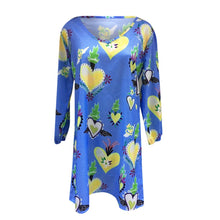 Load image into Gallery viewer, New Womens Casual Print V-Neck Short Sleeve Mini Dress