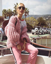 Load image into Gallery viewer, Women&#39;s Fashion Cardigans Thick Hand Knitted V-neck Open Stitch Sweaters Loose Oversized Sweater Winter Chic Boho Outerwear