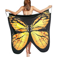 Load image into Gallery viewer, Butterfly Print Sexy Backless Beach One-piece Cover-up Dress