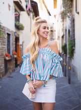 Load image into Gallery viewer, women blouse fashion female ladies clothing womens elegent summer autumn cold shoulder cute top shirt top