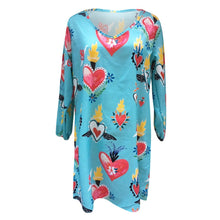 Load image into Gallery viewer, New Womens Casual Print V-Neck Short Sleeve Mini Dress